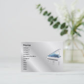 White Piano Profile Card Visitekaartje (Staand voorkant)
