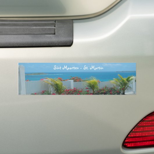 White Picket Fence in Sint Maarten Bumpersticker (Op auto)