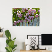 White Picket Fence with Rozen Poster (Thuiskantoor)