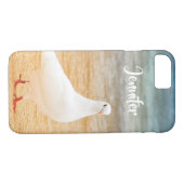 White Pigeon Bird Persoonlijke naam Case-Mate iPhone Case (Achterkant (Horizontaal))