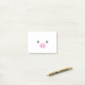 White Piglet Cute Animal Face Design Post-it® Notes (Op bureau)