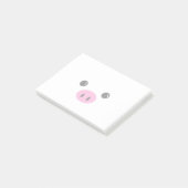 White Piglet Cute Animal Face Design Post-it® Notes (Schuin)
