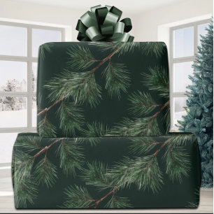White Pine Garlands Deep Pine Green Cadeaupapier