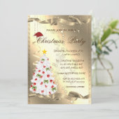 White Pine Tree Sparkle, Corporate Christmas Party Kaart (Staand voorkant)