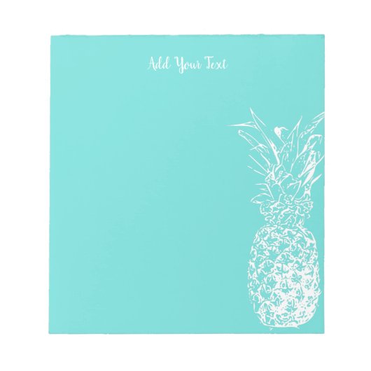 White Pineapple Dry Erase Board Notitieblok (Voorkant)
