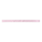 White & Pink Checkerboard Satin Ribbon Lint (Voorkant)