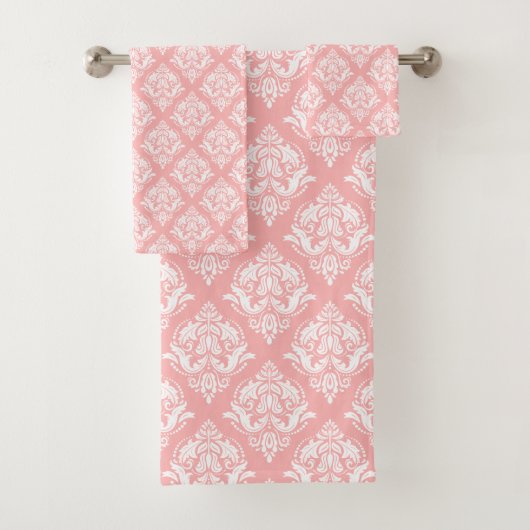White & Pink Floral Damasks Pattern (En situation)