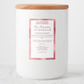 White pink foil waterproof cosmetics bottle label voedselcontainer etiket (Voorkant)