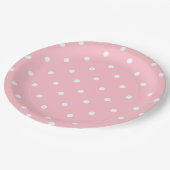 White Pink Polka Dot Paper Bord (Gekanteld)