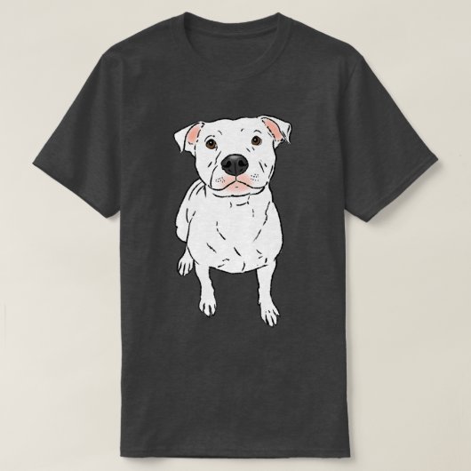 White Pit Bull, White Pittie, Pit Bull Lover, Pit  T-shirt (Design voorkant)