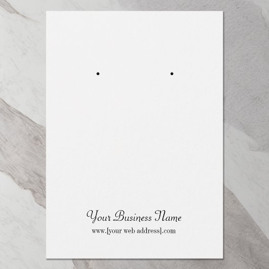 White Plain Simple Custom Oorsprongskaart Visitekaartjes