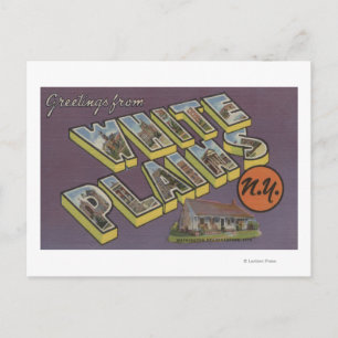 White Plains, New York - Large Letter Scenes Briefkaart