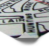 White Plains, NY  Map Poster (Hoek)