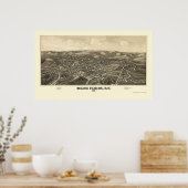 White Plains, NY Panoramic Map - 1887 Poster (Keuken)