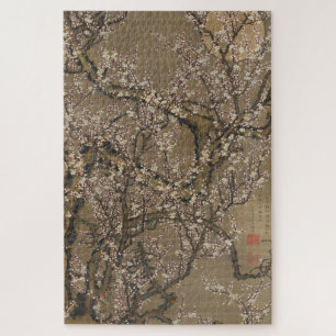 White Plum Blossom en Moon van Ito Jakuchu Legpuzzel