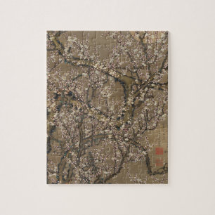 White Plum Blossom en Moon van Ito Jakuchu Legpuzzel