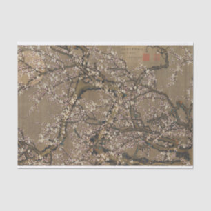 White Plum Blossom en Moon van Ito Jakuchu Tissuepapier