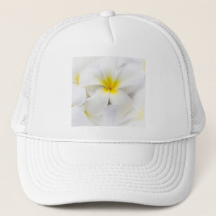 White Plumeria Flower Frangipani Floral Flowers Trucker Pet