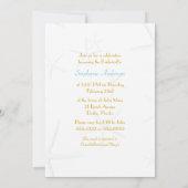 White Plumeria Hawaiian Bridal Showée Invitation (Dos)