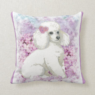 White podle & Lilacs Kussen