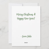 White Poinsettia Garden - Verticale fotoplatte kaa Feestdagenkaart (Achterkant)