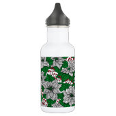 White poinsettia, kerstpatroon waterfles (Links)