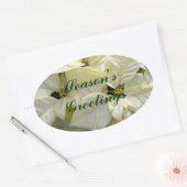 White Poinsettias Sticker (Envelop)
