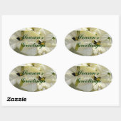 White Poinsettias Sticker (Vel)