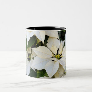 White Poinsettias Tweekleurige Koffiemok