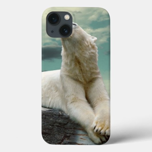White Polar Beer Hunter op rock Case-Mate iPhone Case (Achterkant)