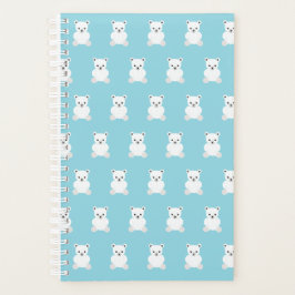 White Polar Teddy Bear Planner