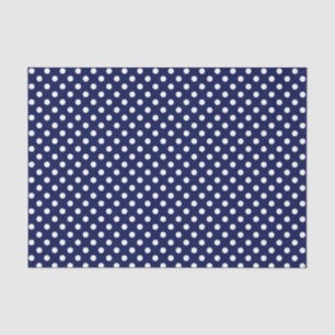 White Polka Dot on Navy Blue Tissue Paper Tissuepapier