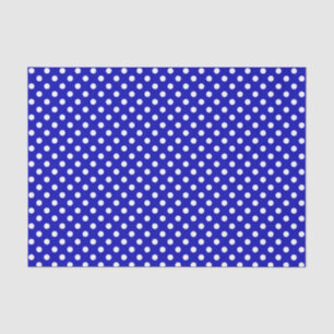 White Polka Dot over Royal Blue Tissue Paper Tissuepapier