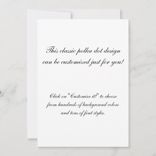 White Polka Dot Pattern (Achterkant)