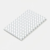 White Polka Dots Big and Small op Grey Stickies Post-it® Notes (Schuin)