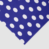 White Polka Dots Blue Tissuepapier (Detail)