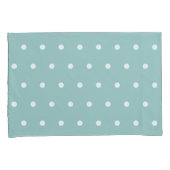 White Polka Dots Eggshell Blue Geometric Patronen Kussensloop (Voorkant-Rechts)