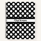 White Polka Dots Notitieboek (Voorkant)
