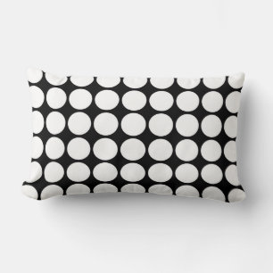White Polka Dots on Black Kussen