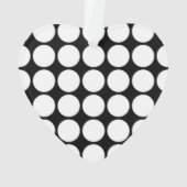 White Polka Dots on Black Ornament (achterkant)