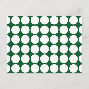 White Polka Dots on Green Briefkaart