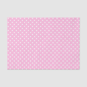 White Polka Dots on Pink Tissuepapier