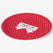 White Polka Dots Red Paper Bord (Gekanteld)