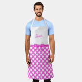 White Polka Dots Schort (Gedragen)