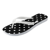 White Polka Dots Teenslippers (Schuin)