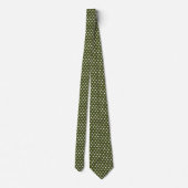 White Polkadots Army Green Stropdas Cheap & Elegan (Achterkant)