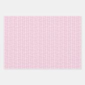 White Polkadots Chevron Stripes Baby Roze Inpakpapier Vel (Voorkant 2)