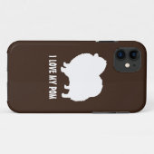 White Pommeren Silhouette - Ik hou van mijn pom Case-Mate iPhone Case (Achterkant (horizontaal))