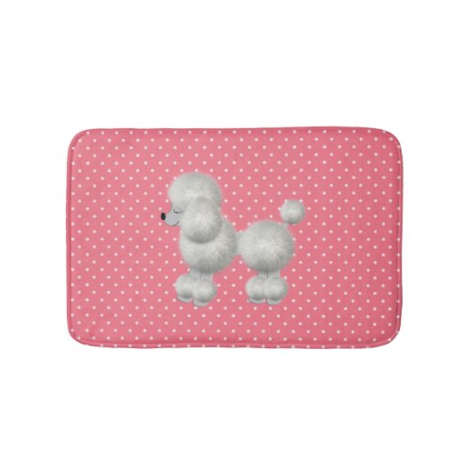White Poodle Bath Mat (Voorkant)