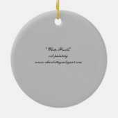 White Poodle Dog Art Ornament (Achterkant)